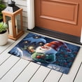 thumbnail image 4 of 2x3 Ft Entryway Area Rug, Christmas Kitchen Rug Runner Washable Floor Mat, Xmas Santa Poinsettia Winter Snowflake Non Slip Indoor Door Mat Throw Carpet for Bathroom Living Room Bedroom, 4 of 8