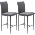 Boowill Counter Height Stools Set of 4 Modern PU Leather Bar Stools