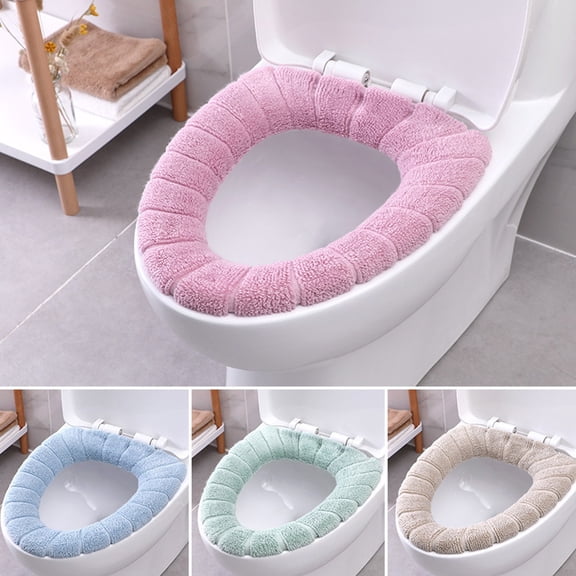 Thickened Warm Soft Toilet Seat Cover Cushion Universal Fit Washable 1-Pack