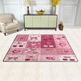 thumbnail image 3 of Non-Slip Area Rug 60"x39" Indoor Washable Floor Mats Carpet Printed for Living Room, Bedroom, Home Decor Cherry Pattern with Bows, 3 of 7