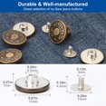 thumbnail image 5 of Paquete de 8 botones de repuesto ajustables para jeans: botones de pantalón desmontables de 10 mm, botones de jeans de metal desmontables, botones a presión de mezclilla, botones de jeans ajustados., 5 of 5