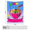 thumbnail image 3 of RKSupls Japanese Ramen Bowl Noodle Soft Flannel Throw Blanket, Lightweight Fuzzy Warm Cozy Blanket for Couch Bed Home Travel Decor, 3 of 7