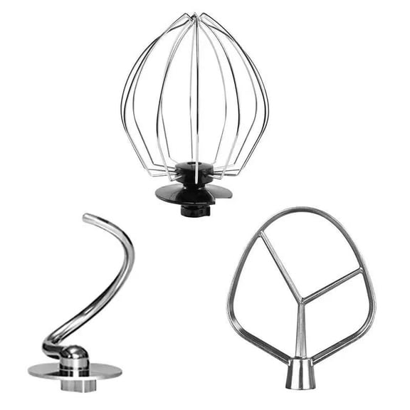 3-Piece Aluminum Alloy Mixer Attachments for KitchenAid 4.5-5 Qt Tilt-Head Mixers