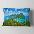 thumbnail image 2 of Designart Tropical Island Panorama - Photography Throw Pillow - 12x20, 2 of 5