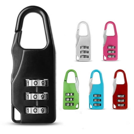 tooloflife 3 Digit Mini Combination Padlock Password Lock Luggage Backpack Cupboard Anti-Theft Locks Zinc Alloy