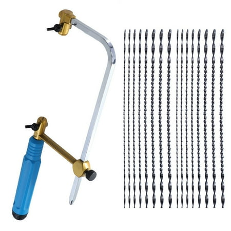 

ODOMY Coping Saw Heavy Duty Metal Hand Saw Fast Cutting Non-slip Hacksaw with 16 Replacement Steel Saw Blade Woodworking Tool Kit for Wood Plastic Metal Cutting