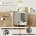 thumbnail image 4 of Christopher Knight Home 24" Modern Bathroom Vanity with Sink, Large Storage and Drawer, Soft Close, White, 4 of 10