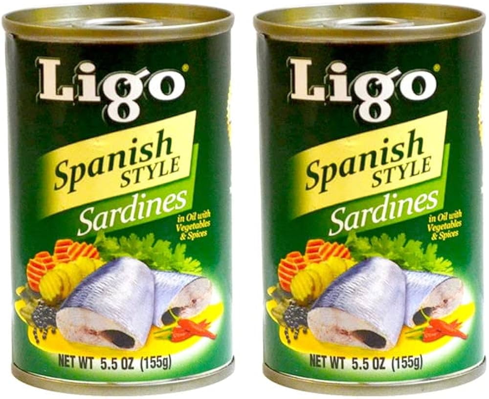 Ligo Spanish Sardines Hot & Spicy 8 cans (Free San Mig Coffee Sampler)