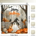 thumbnail image 5 of Guozer Halloween Bath Curtain - Waterproof Fabric, Halloween Bathroom Decor with Hooks, 71x71 Inches, 5 of 7