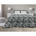 thumbnail image 1 of Grunge Down Alternative Comforter, Butterflies Pattern Checkered Backdrop Animal Spring Season Inspirations, Microfiber Quilt for All Season, 5 Sizes, Pale Blue Teal Grey, by Ambesonne, 1 of 3