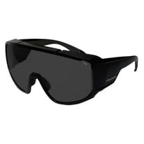 Safety Glasses Oversized Single Lens, Matte Black Frame, Smoked Lens, Anti-Fog Foam, UV Protection - Industrial Goggles for Construction, Lab, Shooting