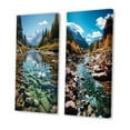thumbnail image 3 of Designart "Serenity Landscape of the Rocky Mountains in the USA" Usa Wall Art Set Of 2 - Turquoise Landscapes Gallery Wall Set For Home Decor, 3 of 7
