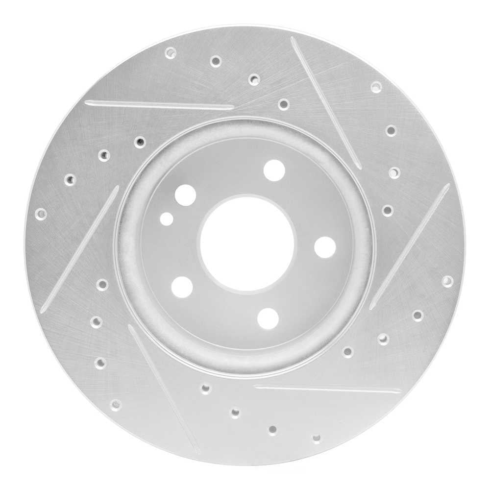Dynamic Friction Company 631-63158L DFC Brake Rotor - Drilled And Slotted - Silver