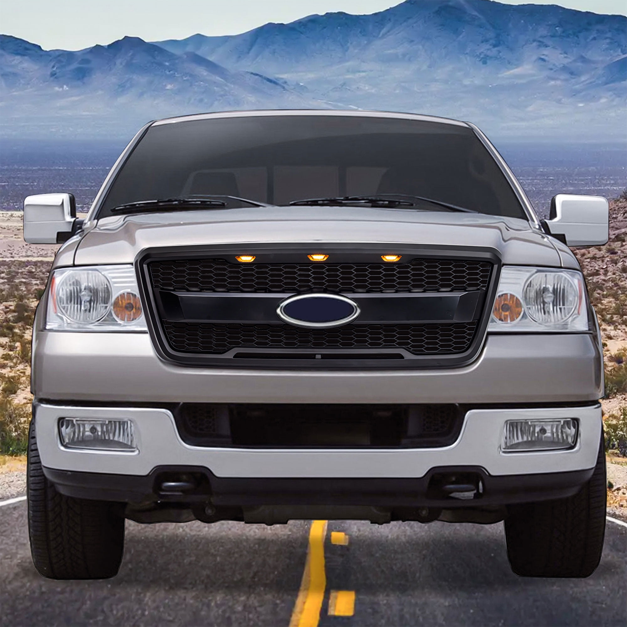 AMERICAN MODIFIED Raptor Style Mesh Grille for 2004 to 2008 Ford F150