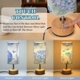 thumbnail image 3 of Touch Control Table Lamp with LED Bulb Bedside Lamp for Bedroom Living Room Blue Hydrangea Pattern, 3 of 8