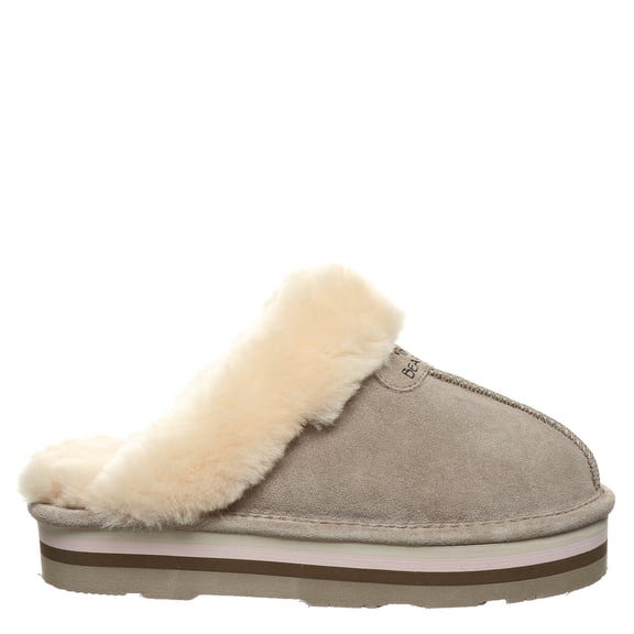 BEARPAW Women's Retro Loki Stone Size 11 | Soft Lightweight Indoor & Outdoor Slippers | Comfortable Footwear for Women