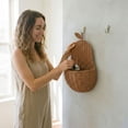 thumbnail image 6 of Handmade Woven Rattan Wall Mounted Storage Basket, Pocket Shape Design, Miscellaneous Organizer for Bathroom, Kitchen, or Entryway, Hanging Basket, 6 of 6