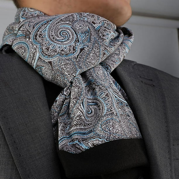 silk scarf grey