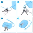 thumbnail image 4 of Silicone Storage Pouch, Mini Key Organizer Bag with Lanyard for Keys Headphone Card, Sky Blue, 4 of 6