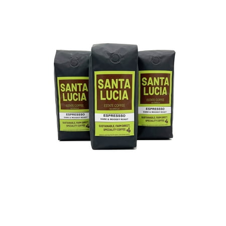 Santa Lucia Coffee Espresso Roast 3 Pounds (3-16oz Bags) Whole Bean