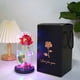 thumbnail image 1 of Rosa Eterna bajo Cúpula de Cristal, Rosa de La Bella y la Bestia de Cristal con Luces LED, Base de Pino - El Mejor Regalo para el Día de la Madre, San Valentín, Cumpleaños, Bodas y Decoración del Hoga, 1 of 5