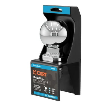 CURT 2-5/16" Trailer Ball (1-1/4" x 2-5/8" Shank, 10,000 lbs., Chrome, Packaged) Trailer Hitch Ball