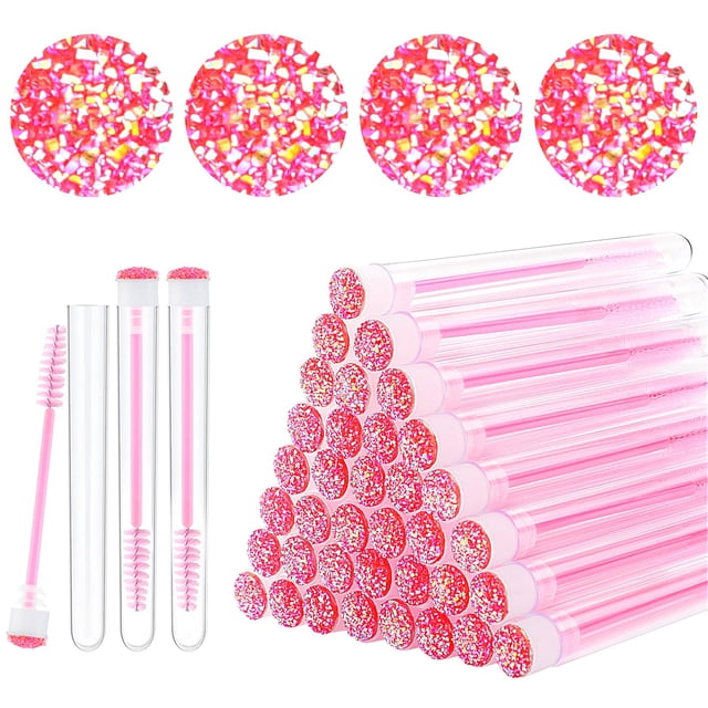 Brochas desechables para rímel Dming Lash Wand, 50 unidades con tubo