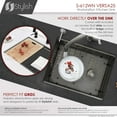 thumbnail image 5 of Stylish Undermount 25" Graphite Black Single Bowl Workstation Kitchen Sink with 4 accs S-612WN, 5 of 17