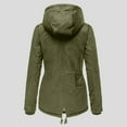 thumbnail image 5 of Vedolay Women's Plus Size Long Sleeve Jacket Solid Sweatshirt Drawstring Jacket Army Green,4XL, 5 of 5