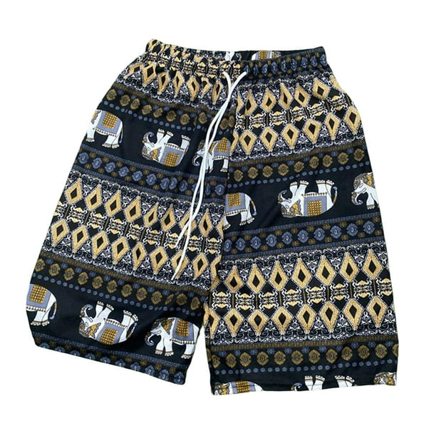 Pantalones cortos de playa para hombre y mujer, bañadores holgados, calzoncillos de moda, poliéster, extragrandes. Amarillo