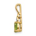 thumbnail image 2 of 14k Yellow Gold Peridot and Diamond Pendant Charm, 2 of 3