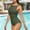 Swimwear-608Army Green, variant on Xdegoge One Piece Swimsuits for Women High Neck Tummy Control Bathing Suits Solid Color Ruched Waist Slimming Flattering Modest Swimwear Pool Party Vacation