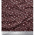 thumbnail image 1 of Soimoi Crepe Silk Fabric Leaves & Floral Shirting Print Fabric by Yard 42 Inch Wide, 1 of 1