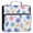 Blue and Purple Flowers, variant on Water-Resistant 3-Ring Binder Organizer with Multiple Pockets Zipper Binder Bag for Office Bamboo Pattern