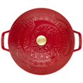 thumbnail image 4 of STAUB La Cocotte 4.8 L Cast Iron Round Essential French Oven With Snake Lid, Cherry, 4 of 10