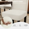 thumbnail image 5 of DONICK Mid Century Upholstered Dining Chairs,High-End Dorsal Side Chairs Nailhead Trim Wood Legs for Kitchen(Fabric,Beige,Set of 6), 5 of 12