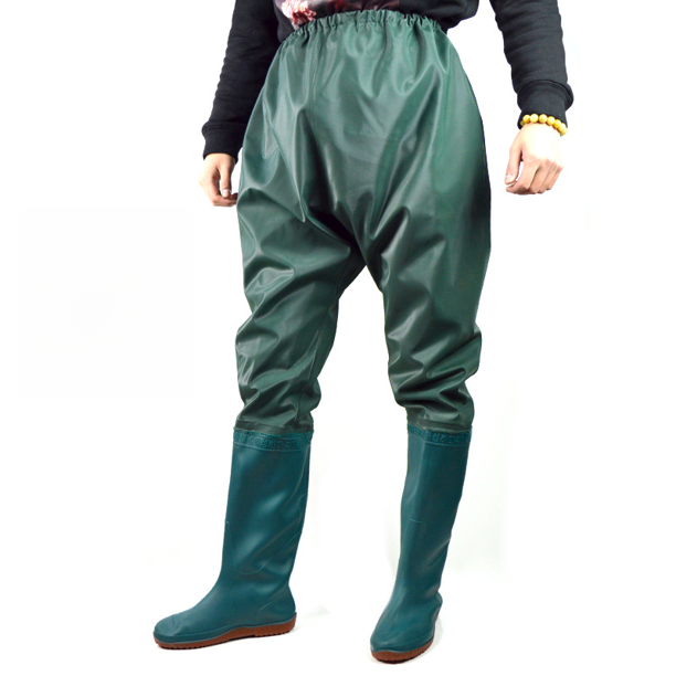 Pantalones de pesca con cintura resistente al desgaste y suela antideslizante, pantalones de plantación de campo, zapatos impermeables para plantar arroz