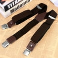 thumbnail image 5 of Buyless Fashion 2 Pack Suspenders for Men - 48" Elastic Adjustable Straps 1 1/4" - Y Shape - 5123-2-Brown, 5 of 7