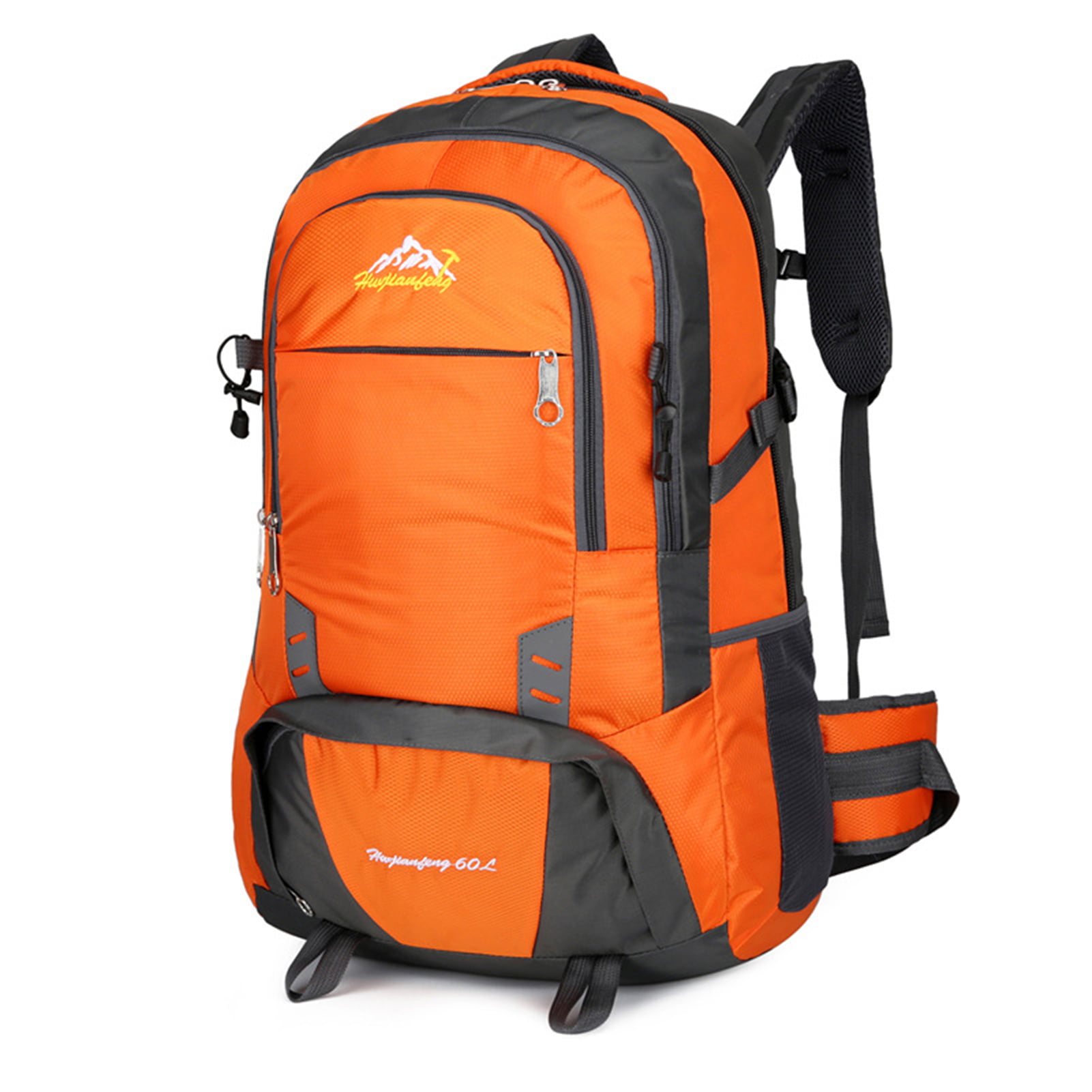 60L Travel Backpack Outdoor Mountaineering Bag Outdoor Backpack Large Capacity 45L Color : Orange, Size : 60L