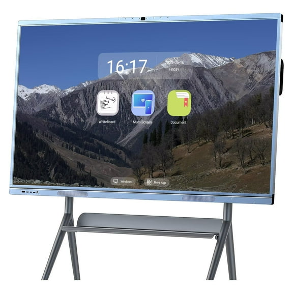 JYXCN Smart Board 65 inch Interactive Whiteboard Reverse Control IR Rotatable 4K Monitor Wireless Presentation Boards for Digital Signage, School & Office