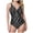 Black, variant on Women'S One Piece Swimsuit Shiny Leopard Print With Cover Up Tummy Control Swimwear Two-Piece Beach Stylish Bathing Suit