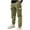 Army Green, variant on QQAMB Boys' Cargo Joggers Pants Kids Cotton Elastic Waist Water Resistant Youth Outdoor Hiking Pants,11 Years