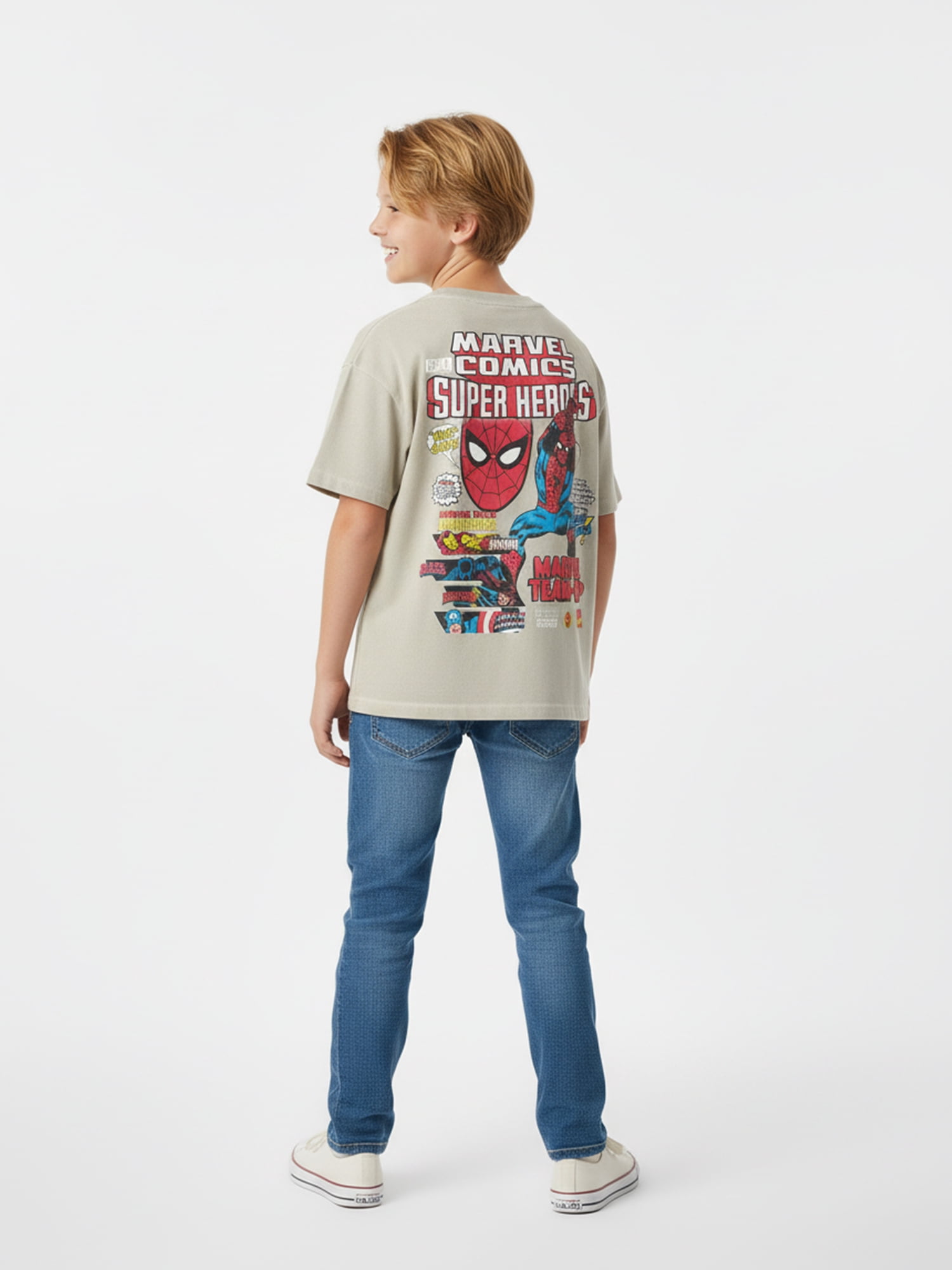 Spider-Man, Boys' Relaxed Graphic T-Shirt, Comic Spidey, Sizes 4-18