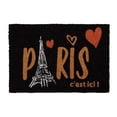 thumbnail image 3 of Evideco Black Paris Natural Coir Door Mat 24x16 Inches - Indoor Outdoor - Front Door Mat for Entryway, Porch, Patio, 3 of 8