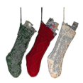 thumbnail image 2 of 2pcs Crochet Cable Knit Christmas Stockings 18' Hanging Socks, 2 of 4