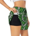 thumbnail image 3 of Lsque Palm Greenery Printed Women's Running Shorts with Liner Pockets,Elastic Quick Dry Workout Athletic Gym Yoga Shorts,Womens High Waist Shorts-Large, 3 of 9