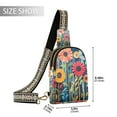 thumbnail image 2 of FORMRS Womens Crossbody Sling Bag Travel Daypack Shoulder Chest Backpack, Orange Colorful Flowers, 2 of 7