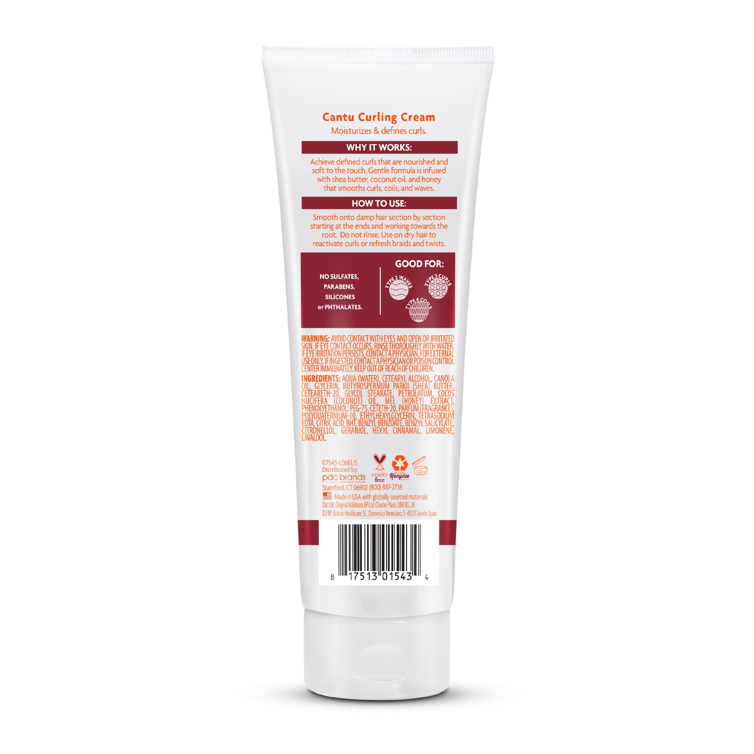 (2 pack) Cantu Care for Kids Paraben & Sulfate-Free Curling Cream with Shea Butter, 8 oz