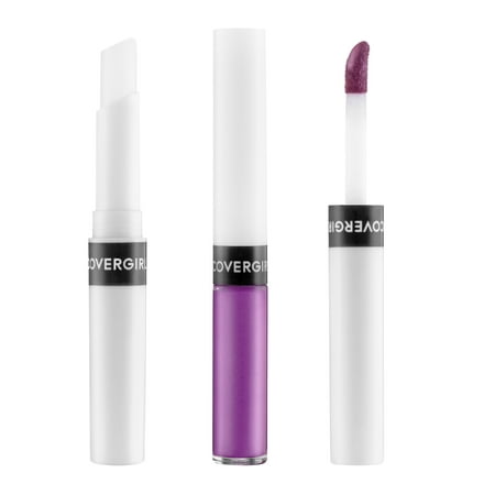 COVERGIRL Outlast All-Day Lip Color Liquid Lipstick And Moisturizing Topcoat, Longwear, Moonlight Mauve, Shiny Lip Gloss, Stays On All Day, Moisturizing Formula, Cruelty Free, Easy Two-Step Process