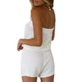 thumbnail image 4 of Off Shoulder Women Casual 2 Pieces Tank Tops & Elastic Waist Shorts Suit, 4 of 5
